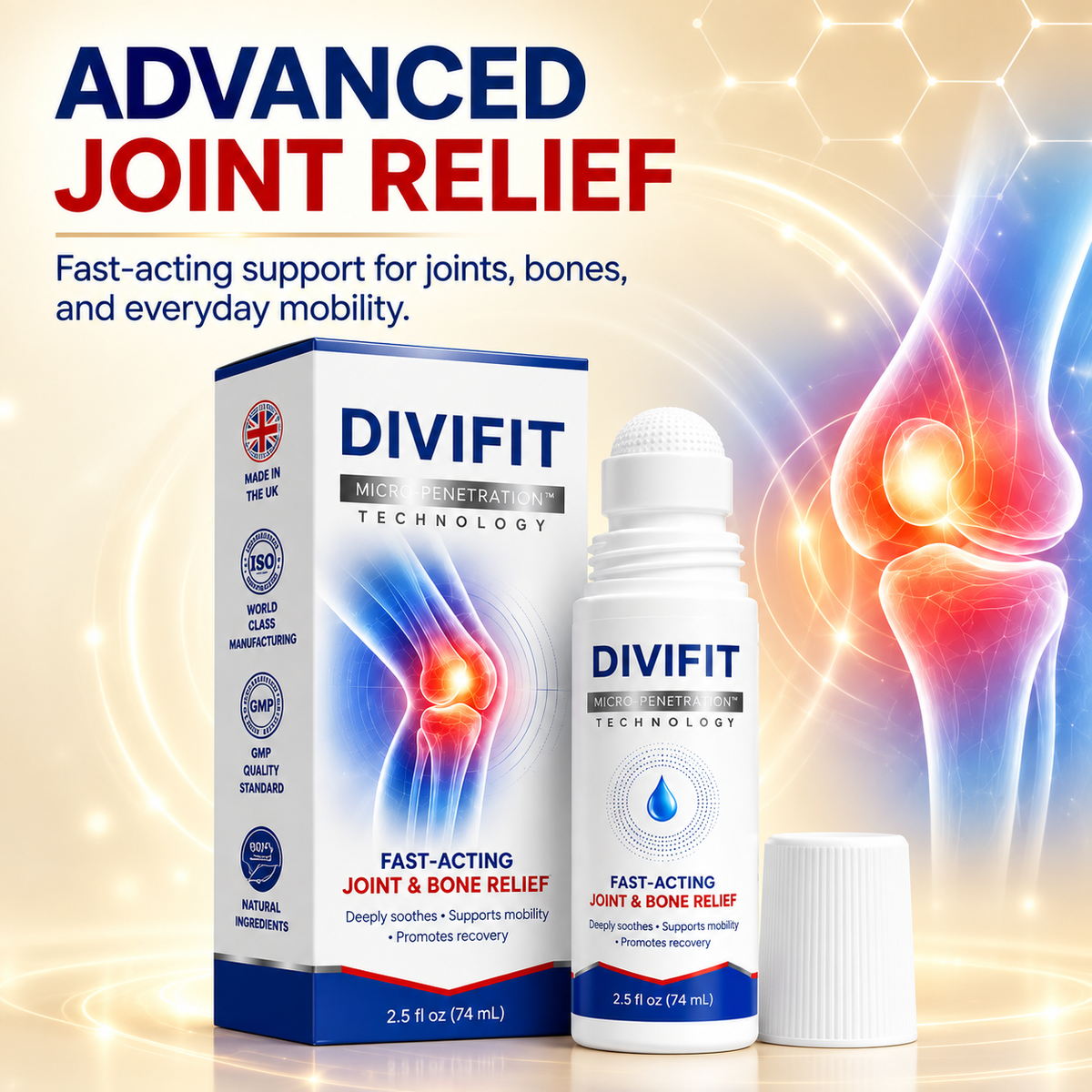 Divifit® 0.05mm Micro-Needle Bone & Joint Recovery Roller