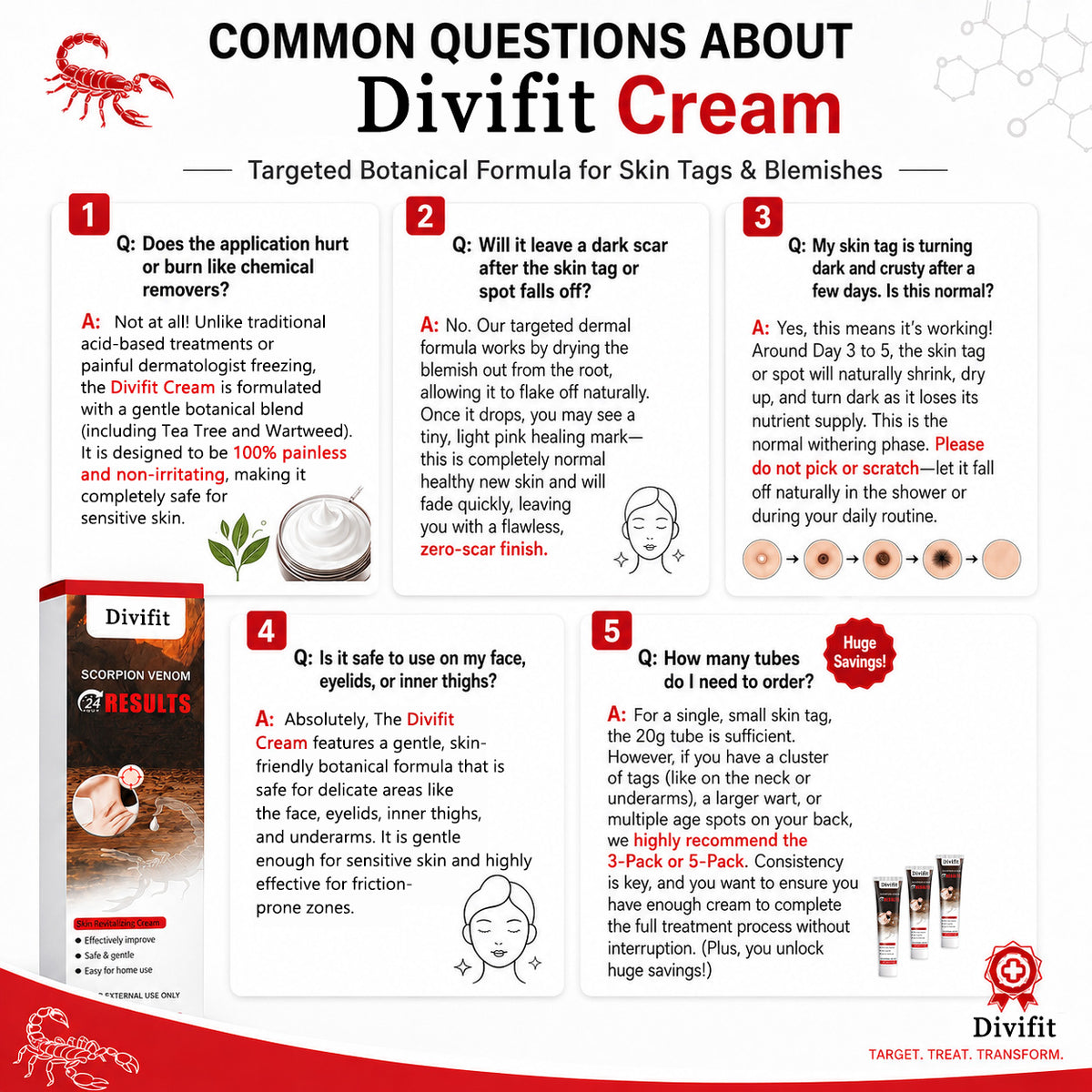 🇺🇸👨‍⚕️✨ Divifit® Scorpion Skin Care Cream | Advanced Skin Smoothing Treatment for Spots & Uneven Skin Appearance