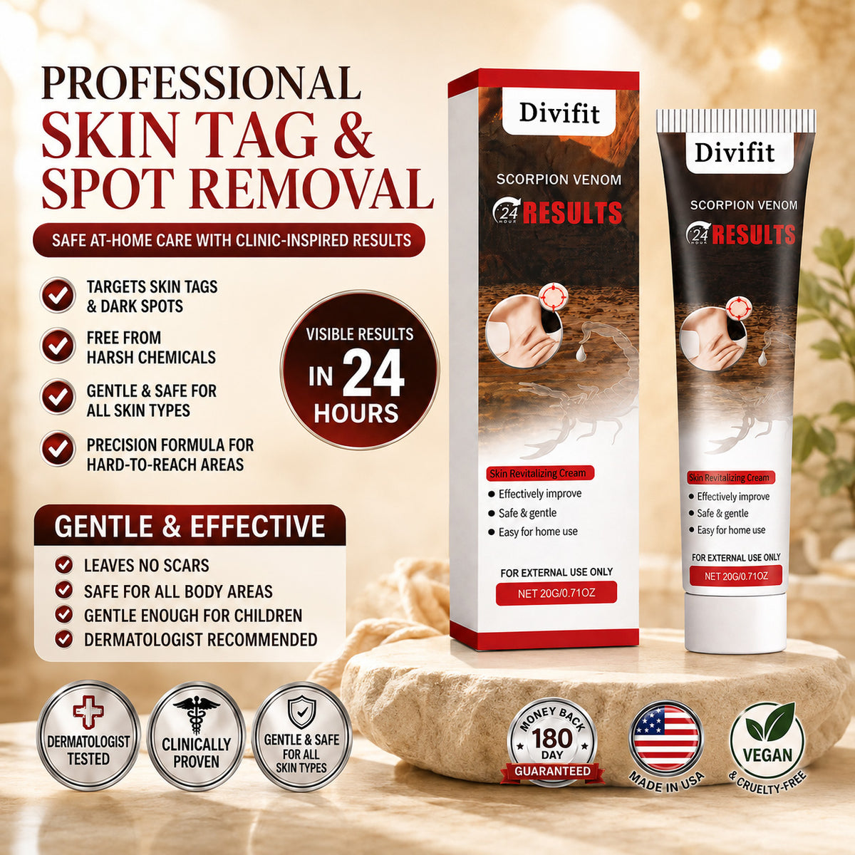 🇺🇸👨‍⚕️✨ Divifit® Scorpion Skin Care Cream | Advanced Skin Smoothing Treatment for Spots & Uneven Skin Appearance