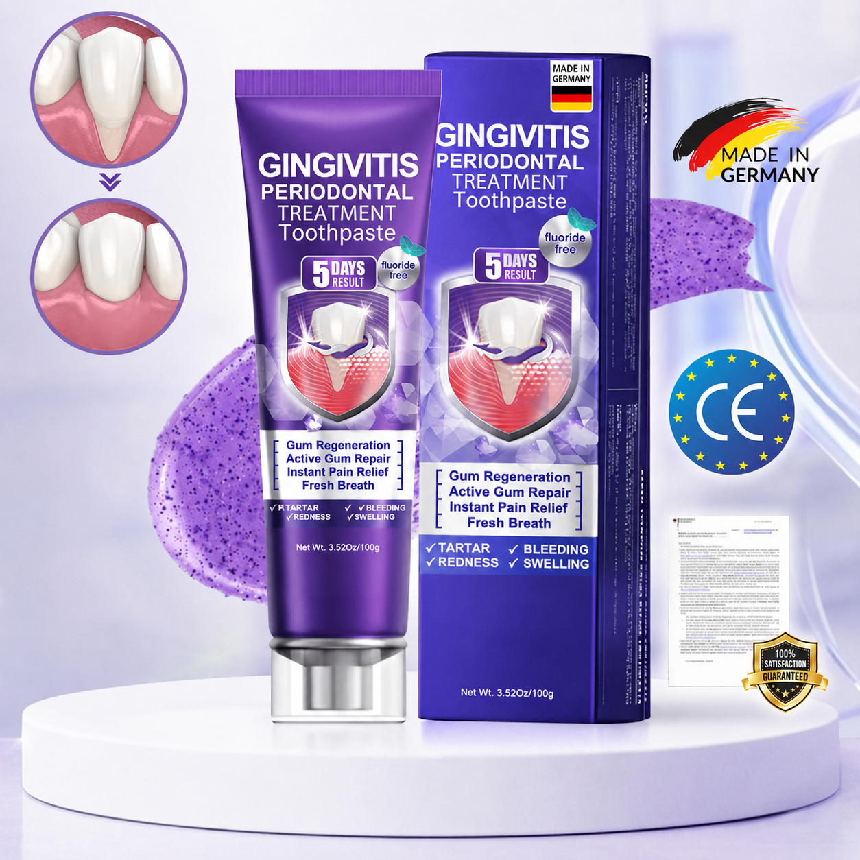🦷 Periodontal Repair Toothpaste (for Bleeding Gums, Receding Gums, and Loose Teeth)